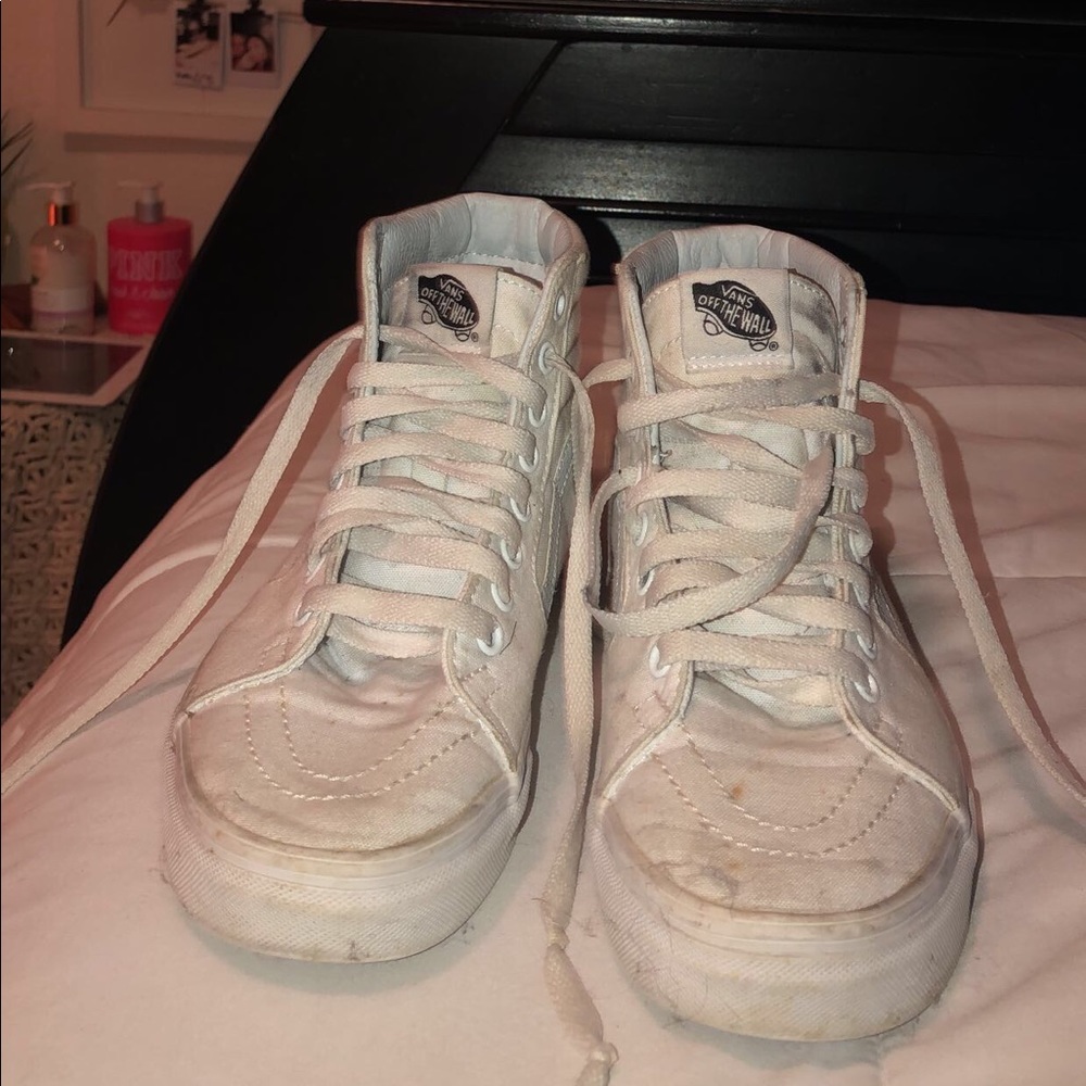 White high top old school vans